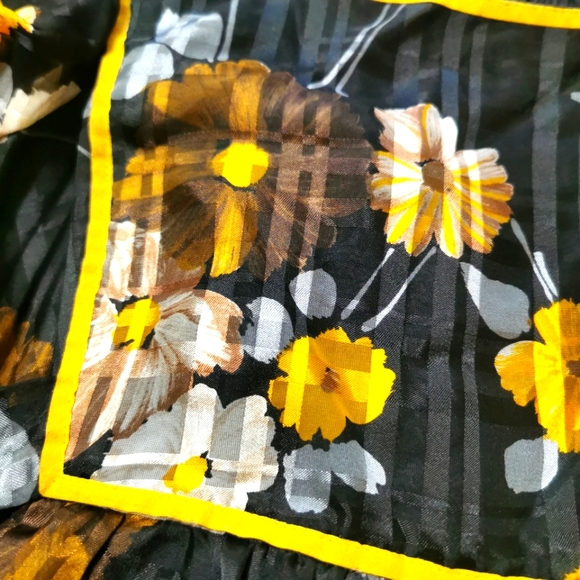 Vintage Pantel Montreal Dress -60's early 70's Dress - Vintage Floral Print Maxi - Picture 5 of 7